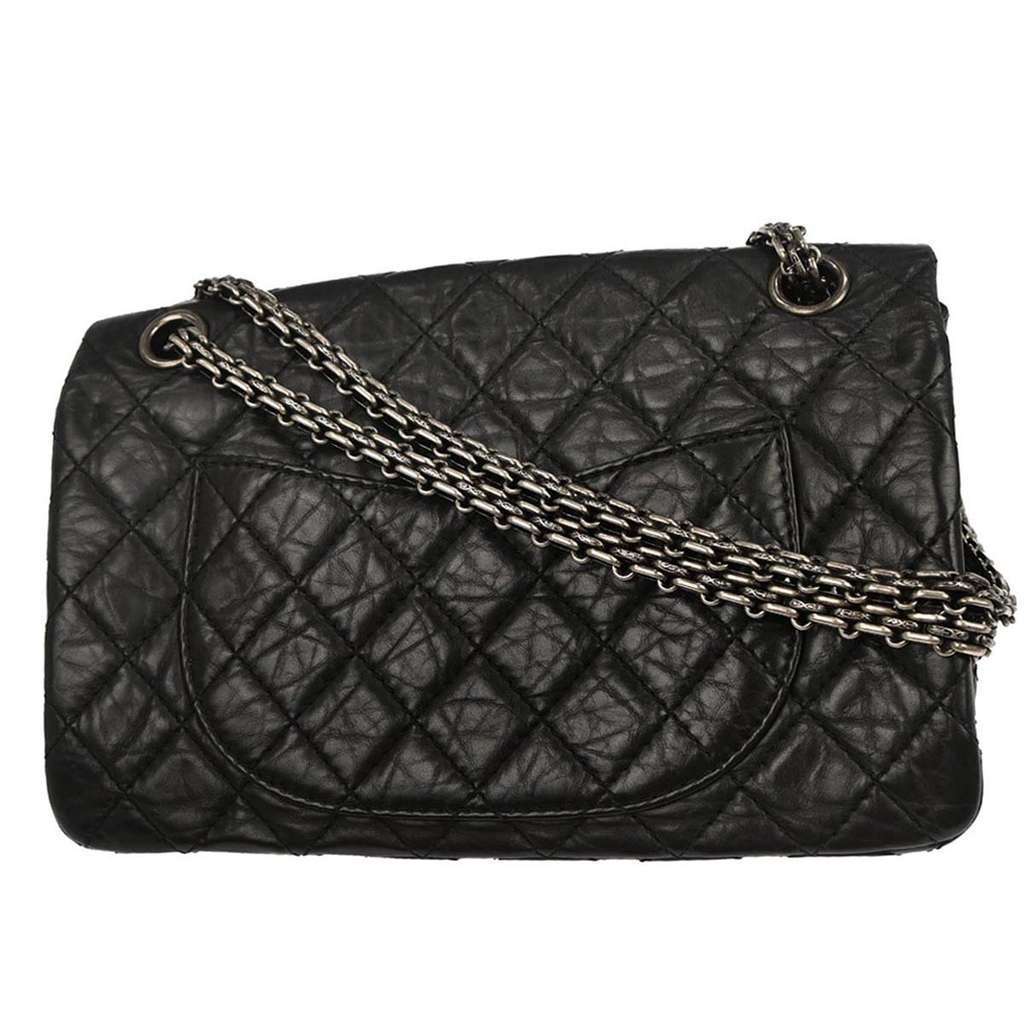 Chanel So Black Reissue 2.55 Flap Bag Black Good condition - Back View