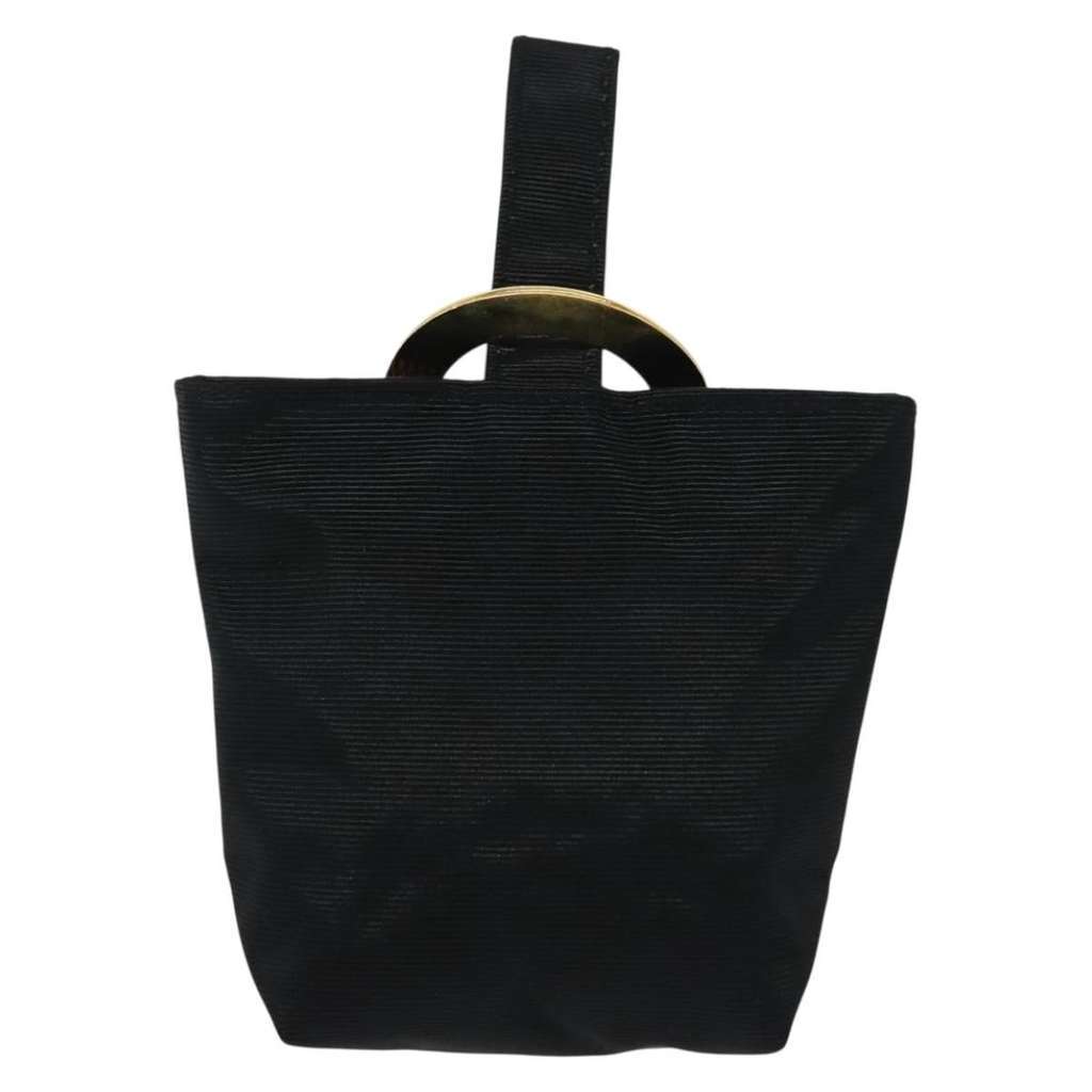 Celine Circle Logo Pouch Black Good condition - Back View