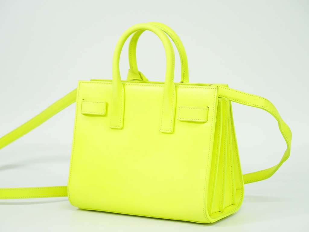 Saint Laurent Sac de Jour NM Bag Yellow Leather Good condition - Back View
