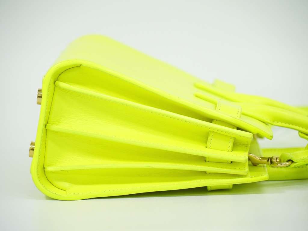 Saint Laurent Sac de Jour NM Bag Yellow Leather Good condition - Inside View