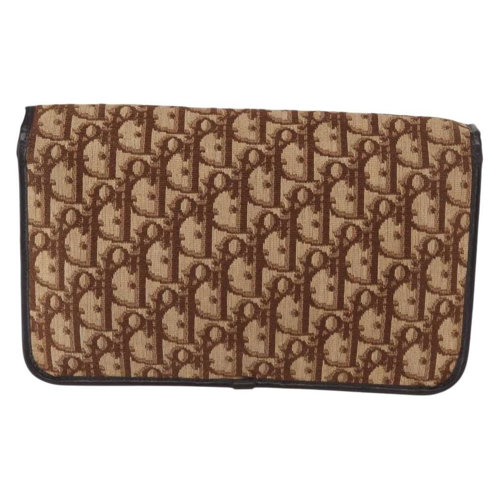 Christian Dior Vintage Trotter Shoulder Bag Beige Canvas Good condition - Back View