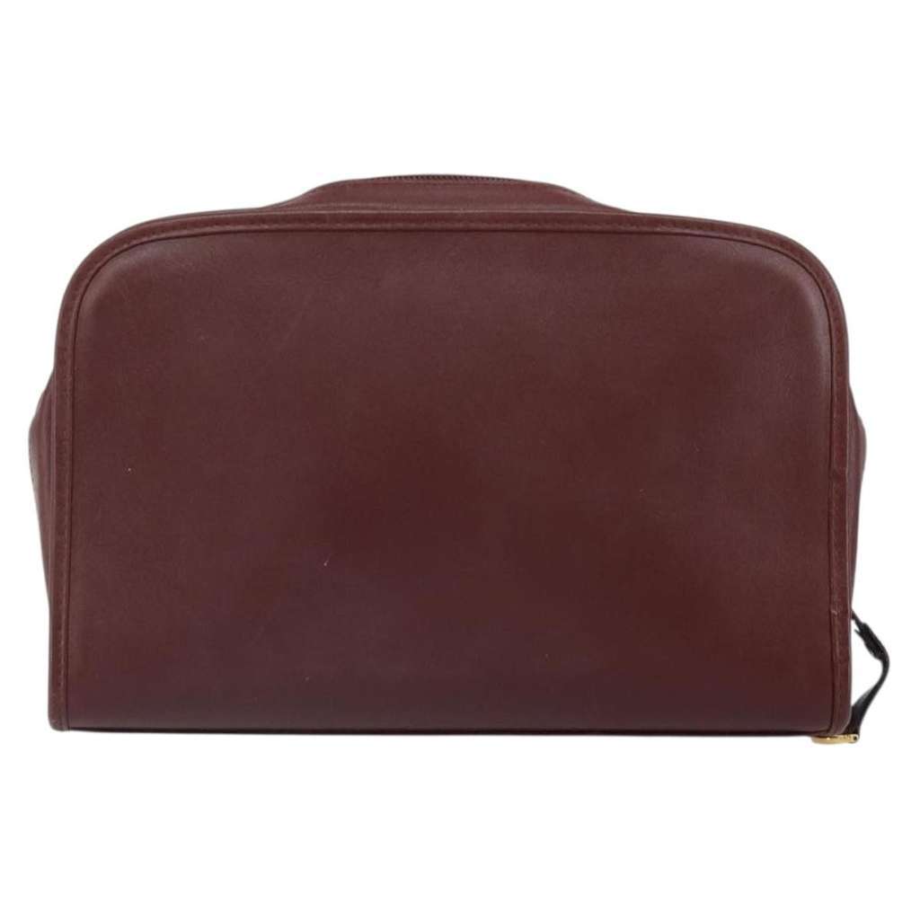 Cartier Must de Cartier Clutch bag Burgundy Leather Good condition - Back View