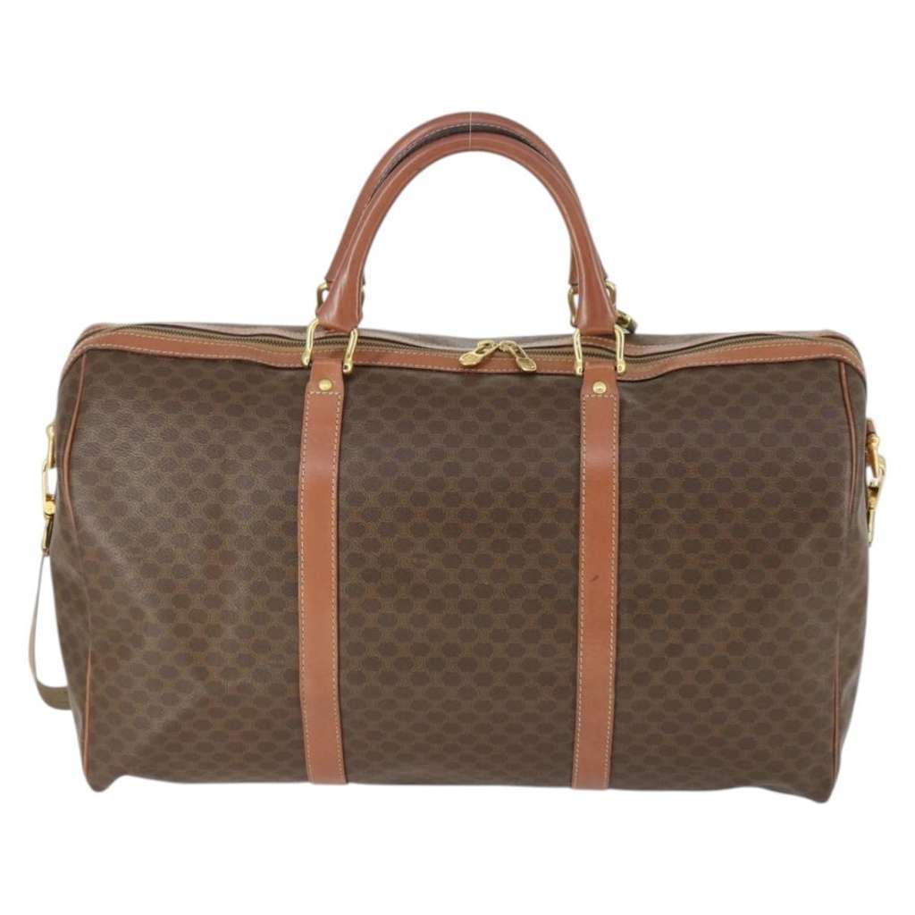 Celine Vintage Duffle Bag Brown Canvas Good condition - Back View