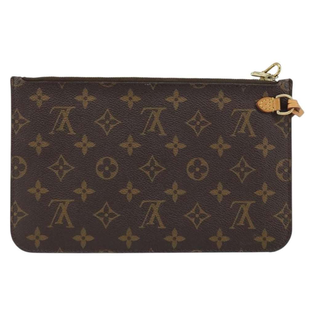 Louis Vuitton Neverfull Pochette Brown Canvas Good condition - Back View