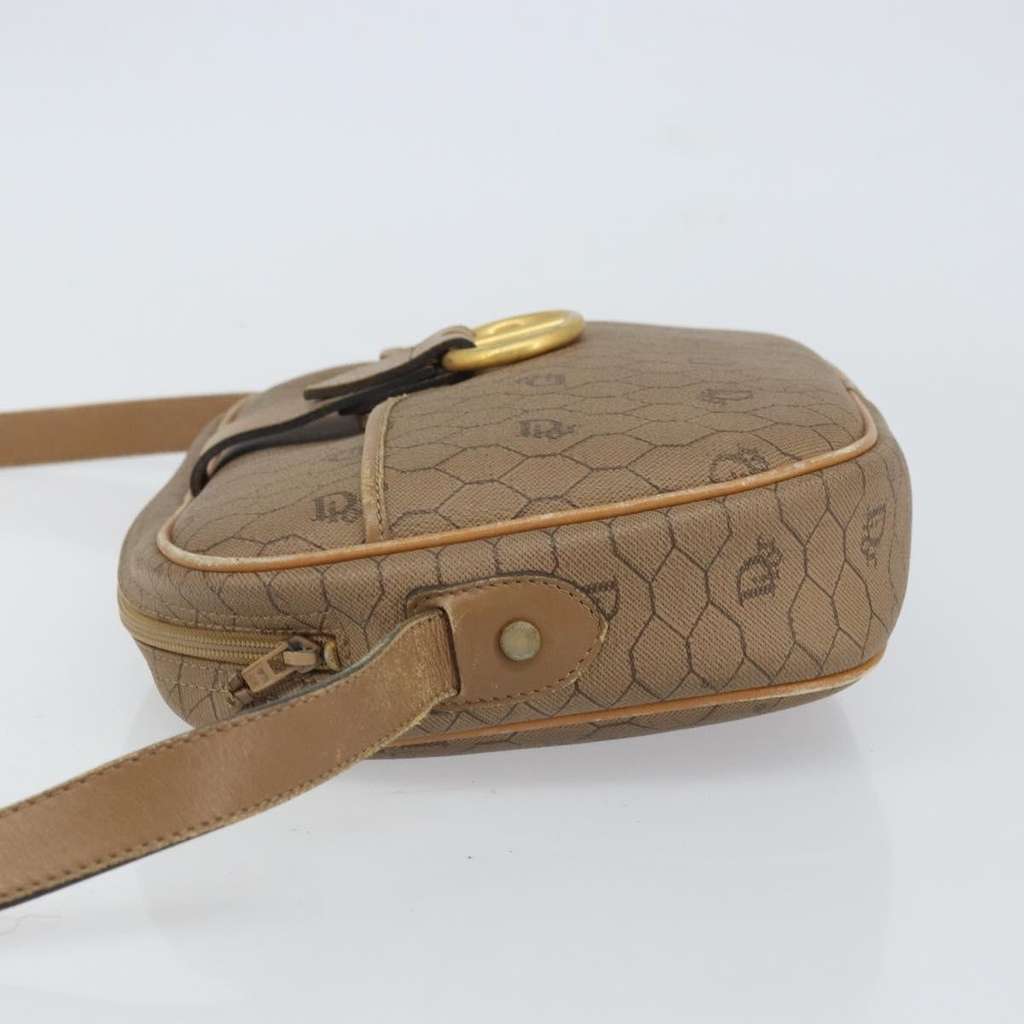 Christian Dior Vintage Honeycomb Shoulder Bag Beige Canvas Good condition - Model View