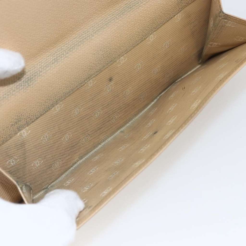 Chanel Coco bouton wallet Beige Leather Fair condition - Box View