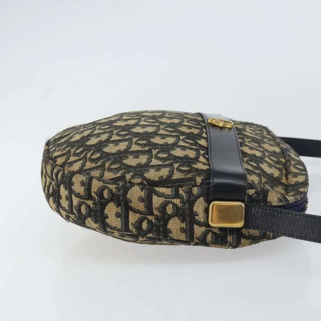 Dior Vintage Trotter Shoulder Bag Navy Canvas Good - Inside View