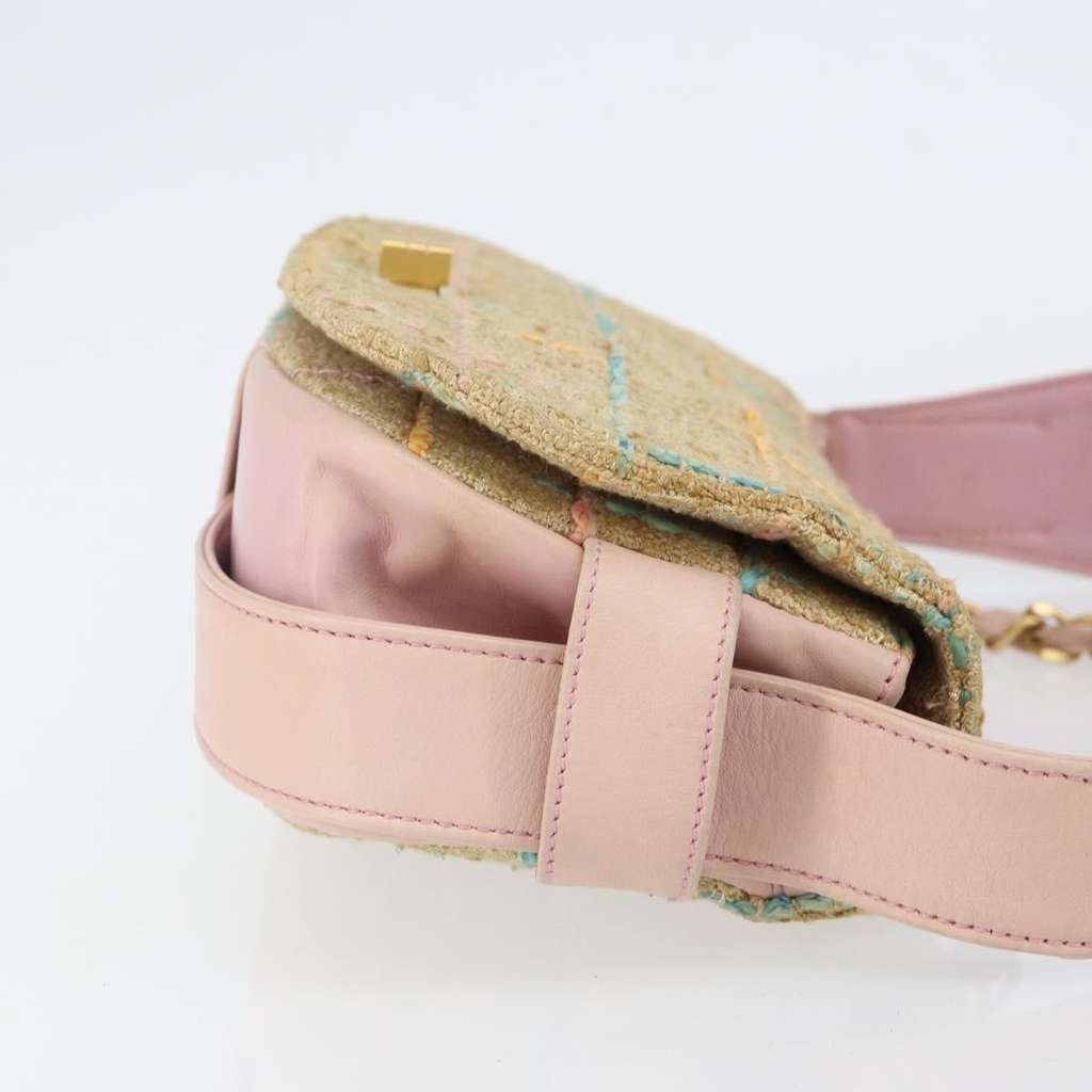 Chanel Chocolate Bar 2.55 Shoulder bag Beige Tweed Good condition - Inside View