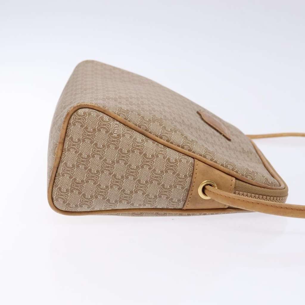 Celine Vintage Macadam Shoulder Bag Beige Canvas Good condition - Inside View