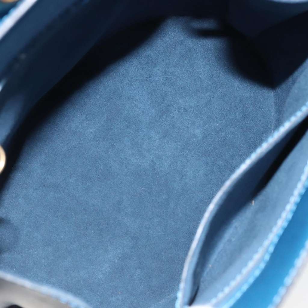 Louis Vuitton Cluny Shoulder Bag Blue Leather Good condition - Box View