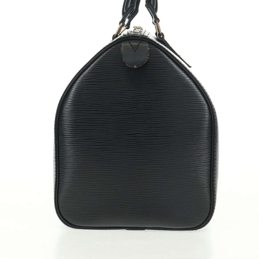 Louis Vuitton Speedy Handbag Black Leather Good condition - Inside View