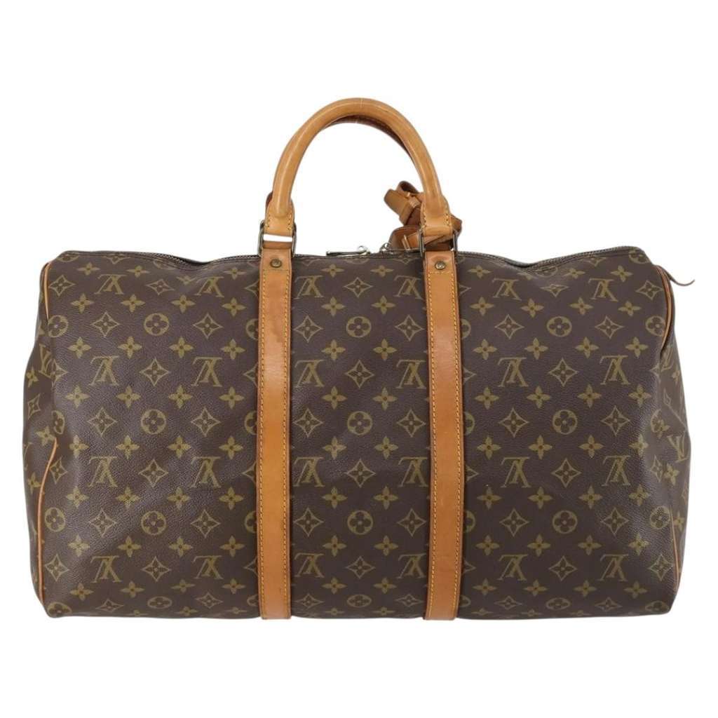 Louis Vuitton Keepall Bag Brown Canvas Fair condition - Back View