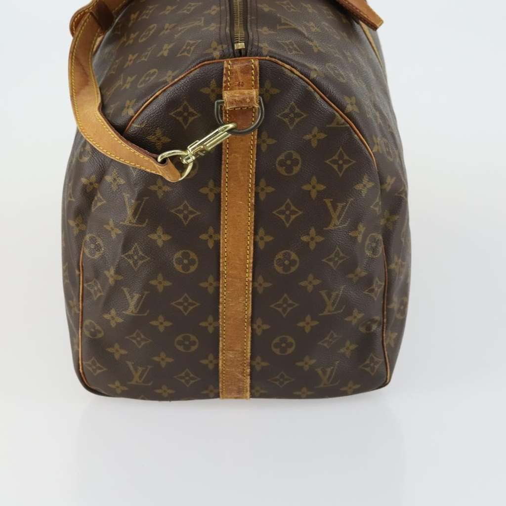 Louis Vuitton Keepall Bandouliere Bag Brown Canvas Fair condition - Model View