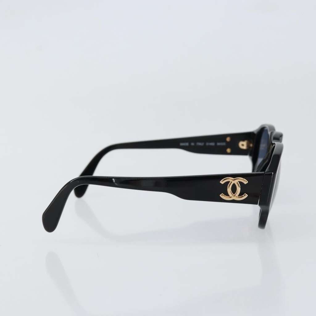 Chanel CHANEL Logo Sunglasses Eye Wear Black Plastic Good condition - Model View