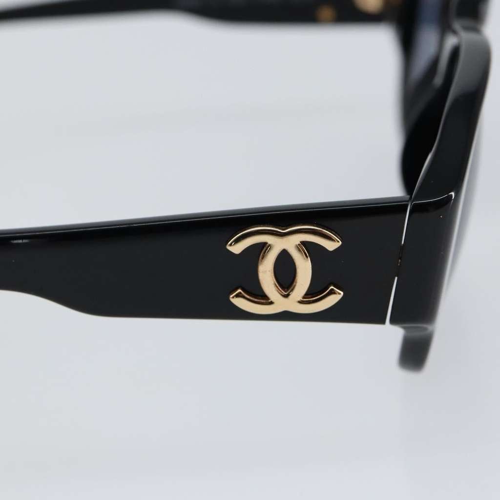 Chanel CHANEL Logo Sunglasses Eye Wear Black Plastic Good condition - Box View