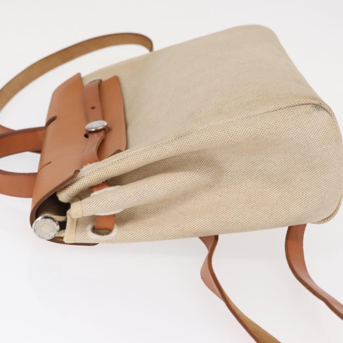 Hermès Herbag A Dos Backpack Beige Canvas Good condition - Model View