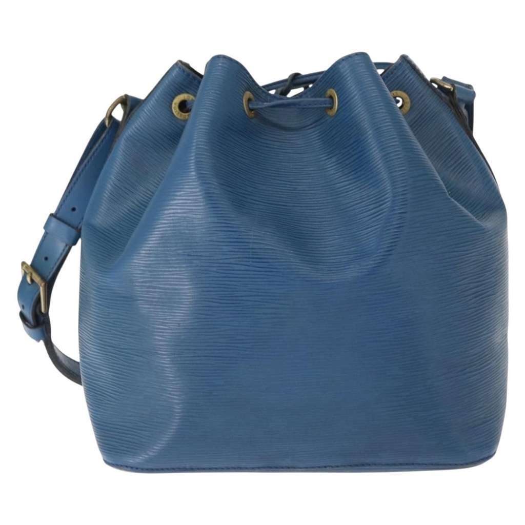 Louis Vuitton Petit Noe Handbag Blue Leather Fair condition - Back View