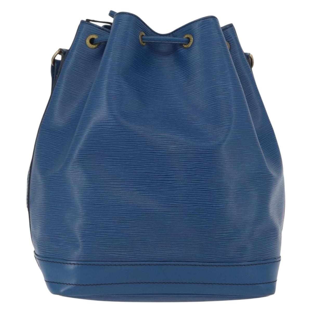 Louis Vuitton Petit Noe NM Handbag Blue Leather Good condition - Back View