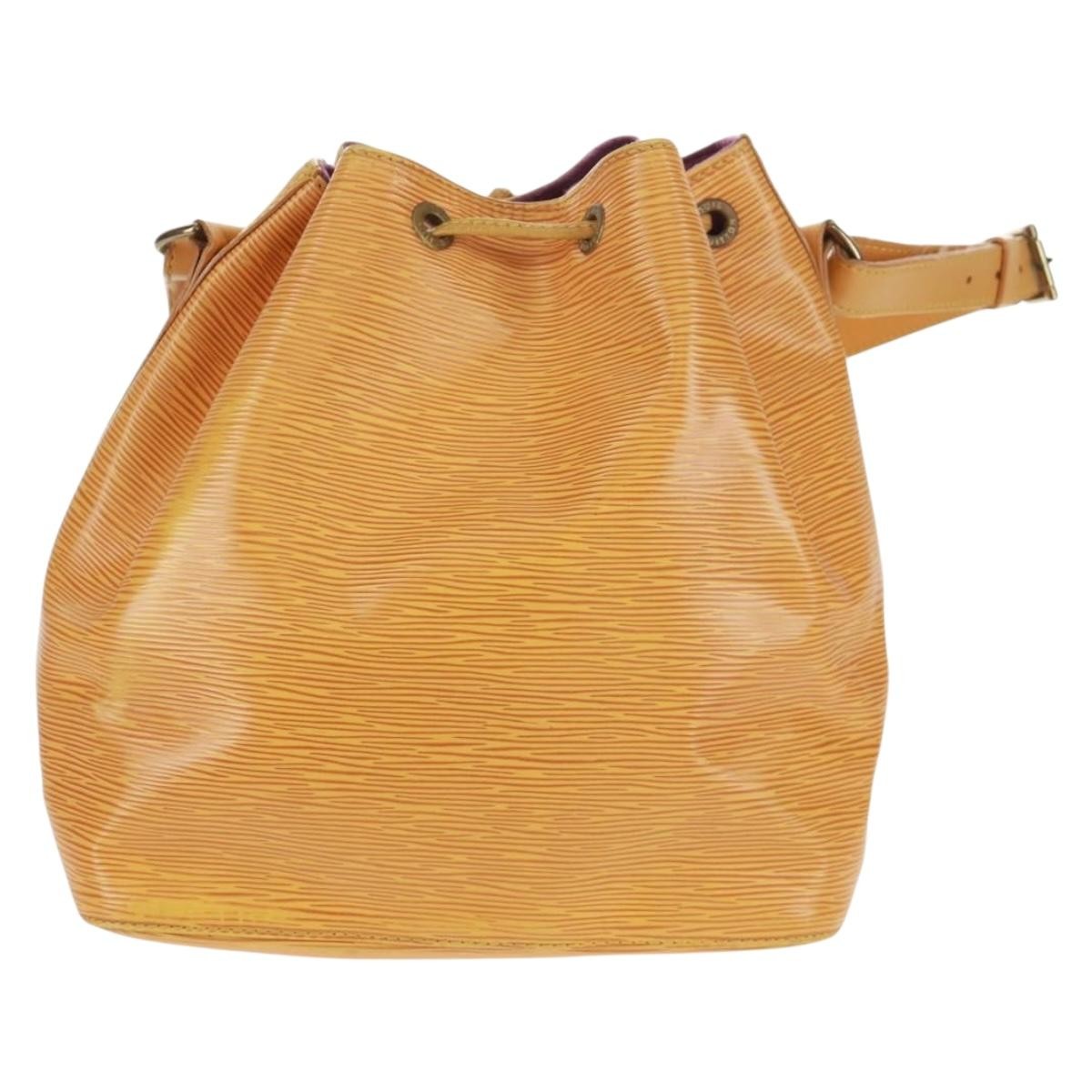 Louis Vuitton Petit Noe Handbag Yellow Leather Good condition - Back View