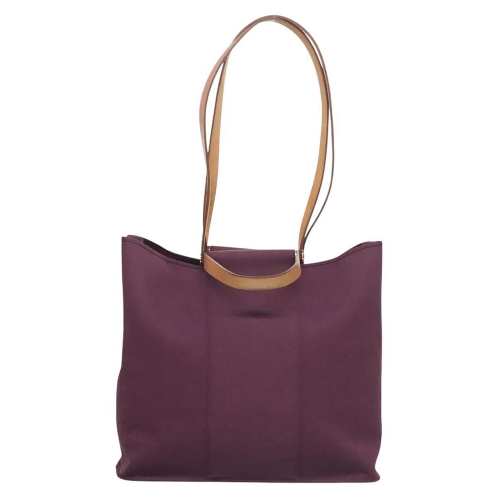 Hermès Cabag Handbag Purple Canvas Good condition - Back View