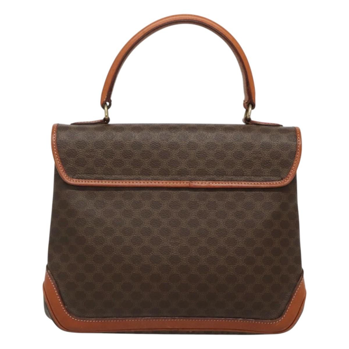 Celine Macadam Handbag Brown Canvas Good condition - Back View