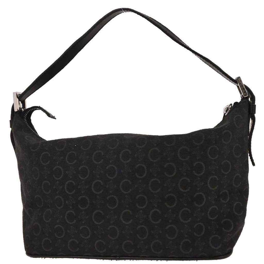 Celine C Macadam Handbag Black Canvas Good condition - Back View