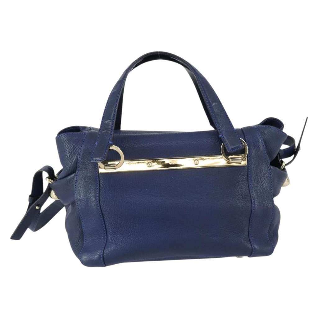 Chloe Bridget Convertible Satchel Navy Leather Good condition - Back View