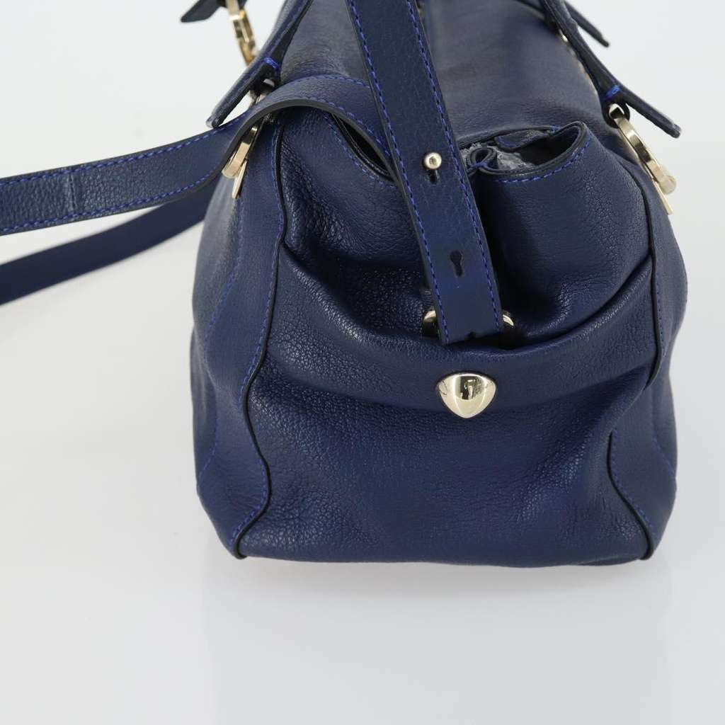 Chloe Bridget Convertible Satchel Navy Leather Good condition - Model View