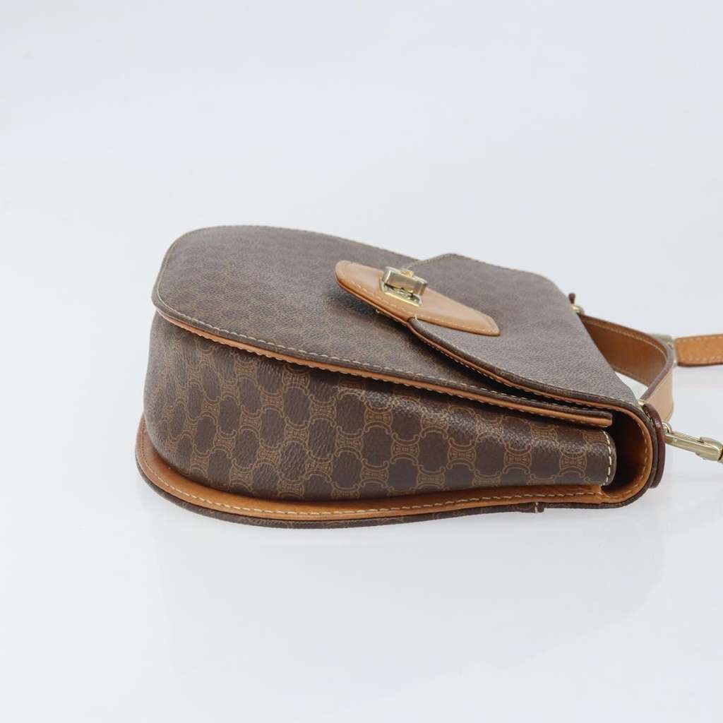 Celine Vintage Macadam Shoulder Bag Brown Canvas Good condition - Inside View