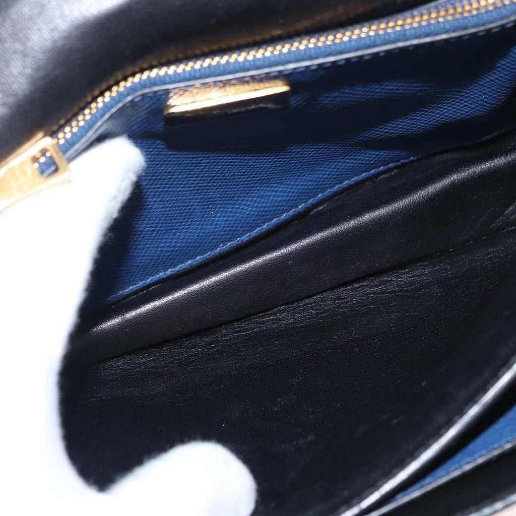 Prada Vintage Handbag Blue Leather Fair condition - Box View