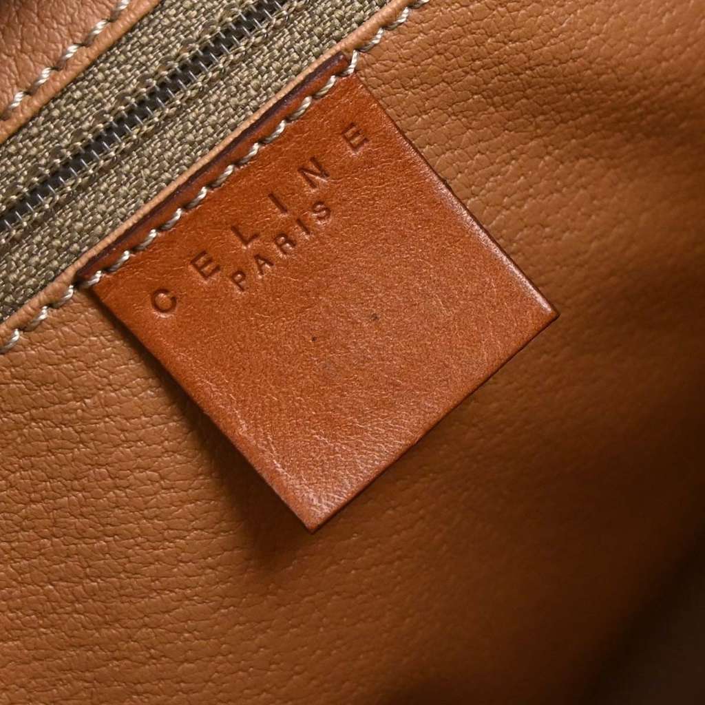 Celine Vintage Macadam Handbag Brown Canvas Good condition - Model View