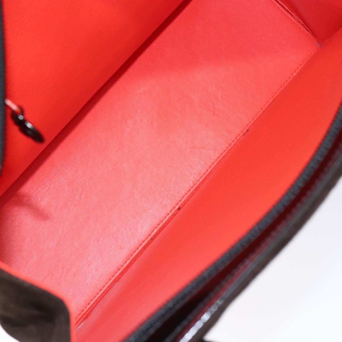 Chanel Vintage Logo Tote Brown Suede Good condition - Box View