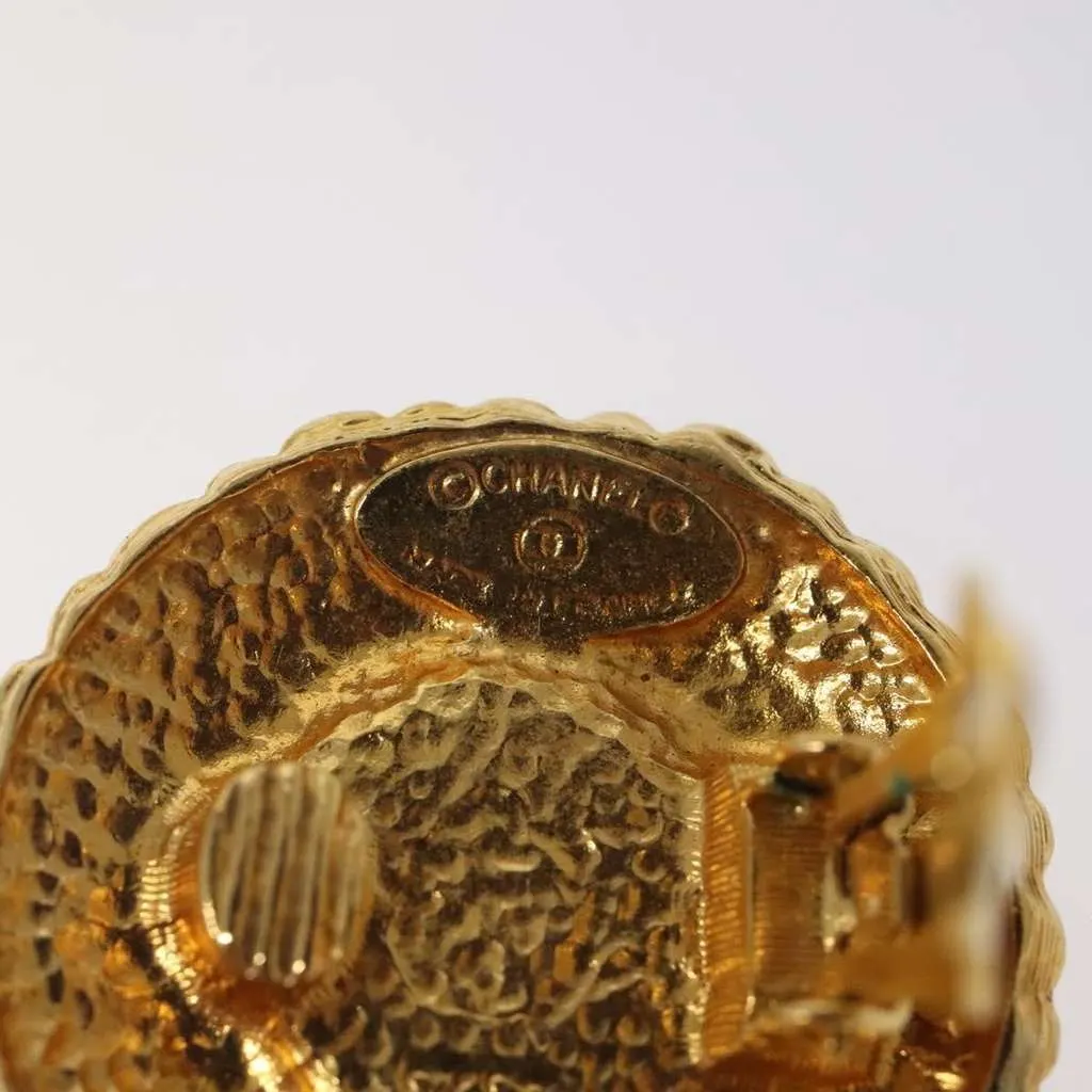 Chanel Vintage CC Clip-On Earrings Gold Metal Good - Box View