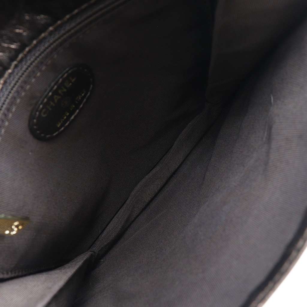 Chanel Vintage Shoulder Bag Brown Leather Good condition - Inside View