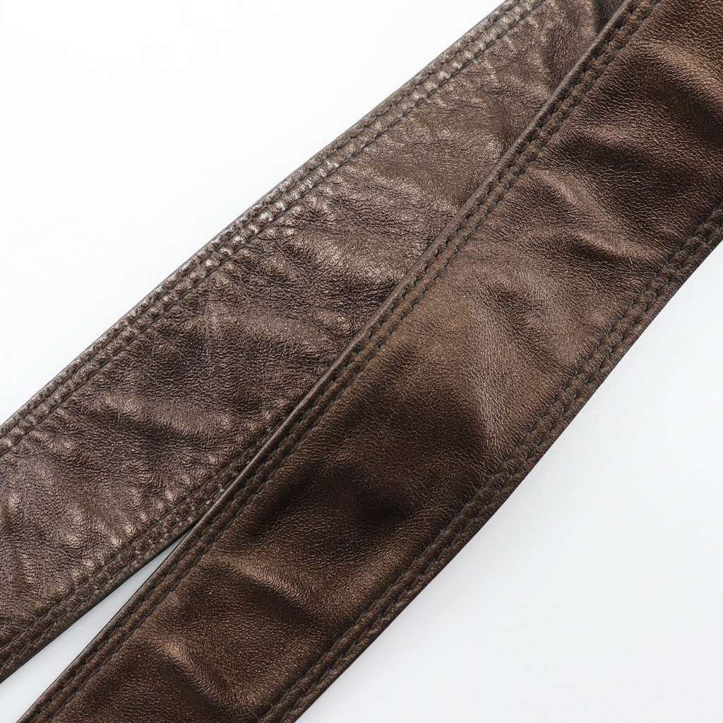 Chanel Vintage Shoulder Bag Brown Leather Good condition - Box View