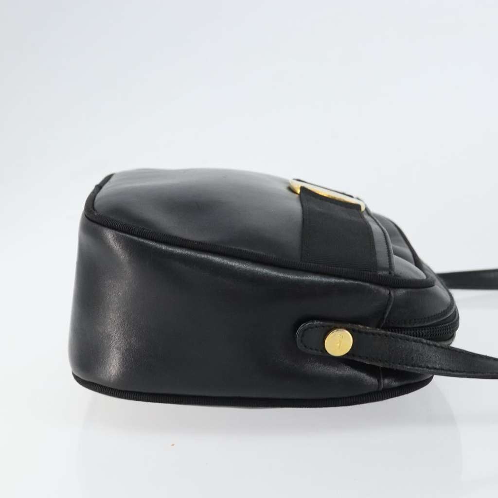 Salvatore Ferragamo Vala Shoulder Bag Black Leather Good condition - Inside View