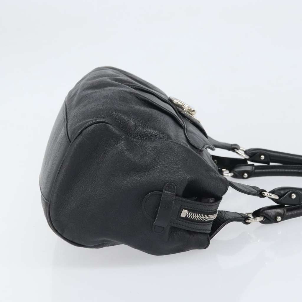 Salvatore Ferragamo Gancini handbag Black Leather Good condition - Inside View