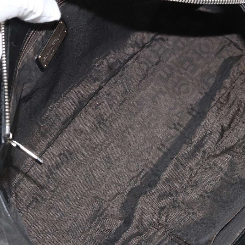 Salvatore Ferragamo Gancini handbag Black Leather Good condition - Box View