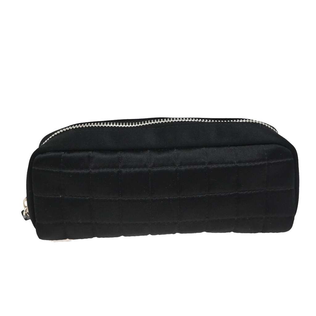 Chanel Chocolate Bar Clutch Black Very good condition - Back View