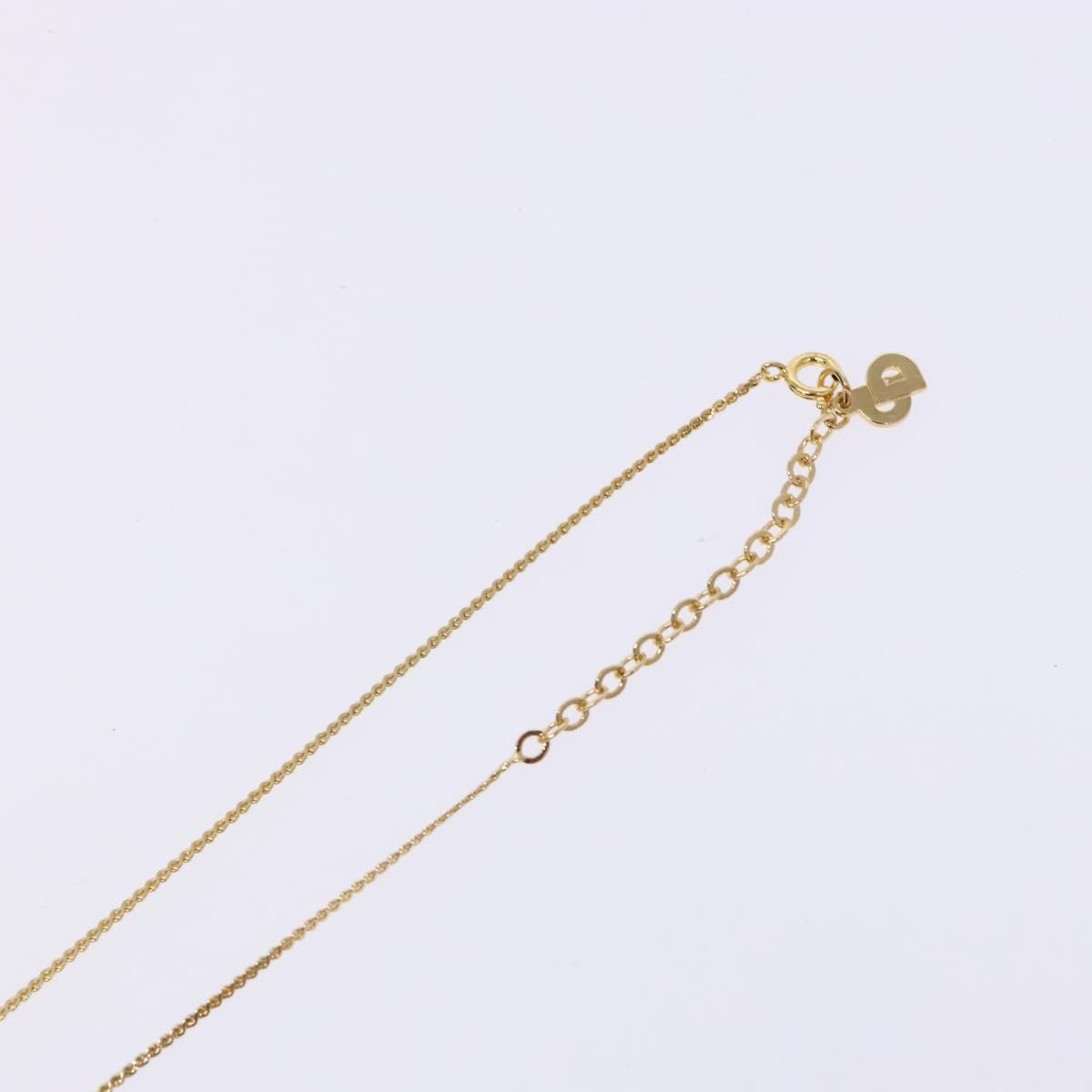 Christian Dior CD Round Pendant Necklace Gold Metal Good condition - Box View