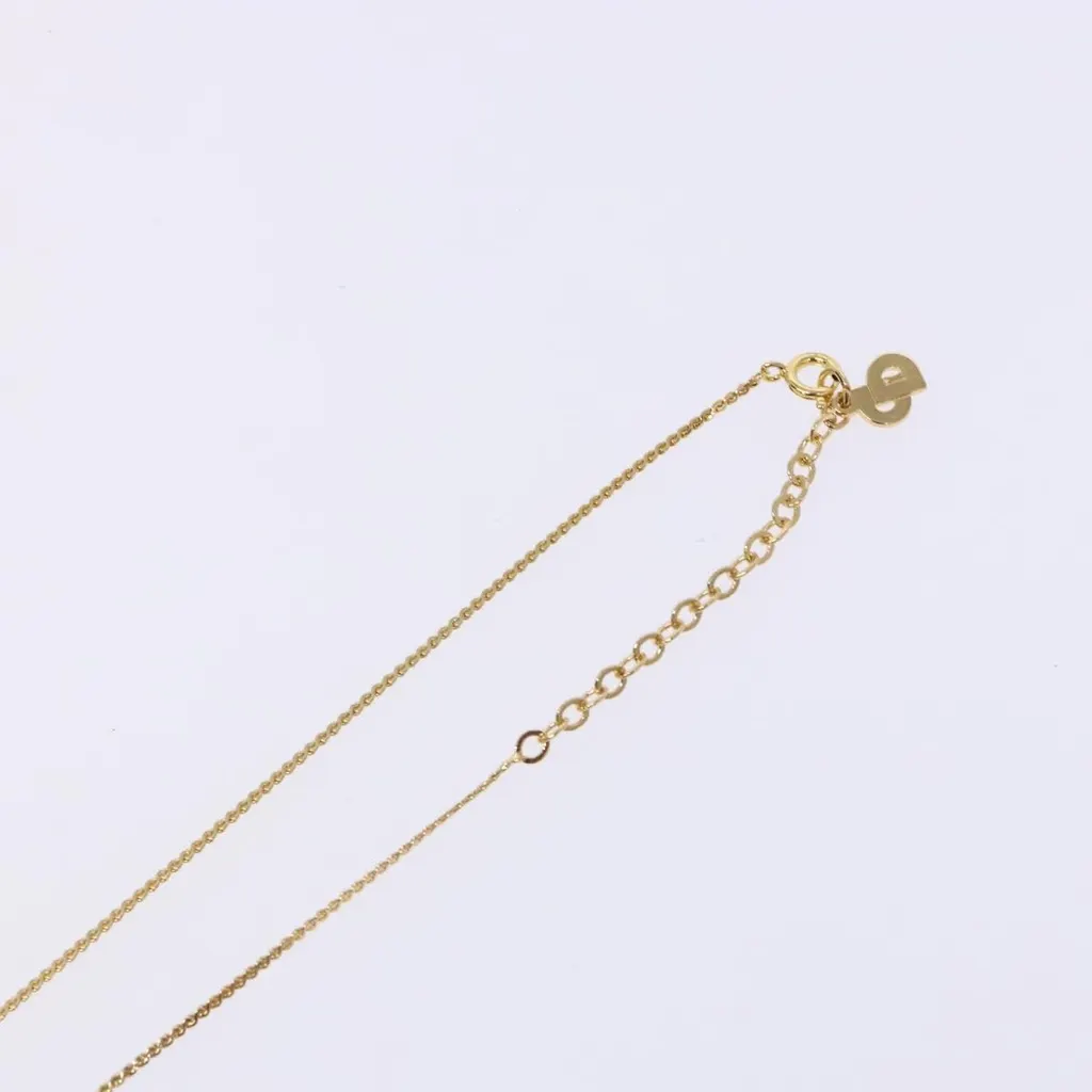 Dior CD Round Pendant Necklace Gold Metal Good - Box View