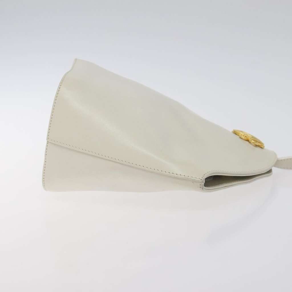 Salvatore Ferragamo Shoulder Bag White Leather Good condition - Inside View