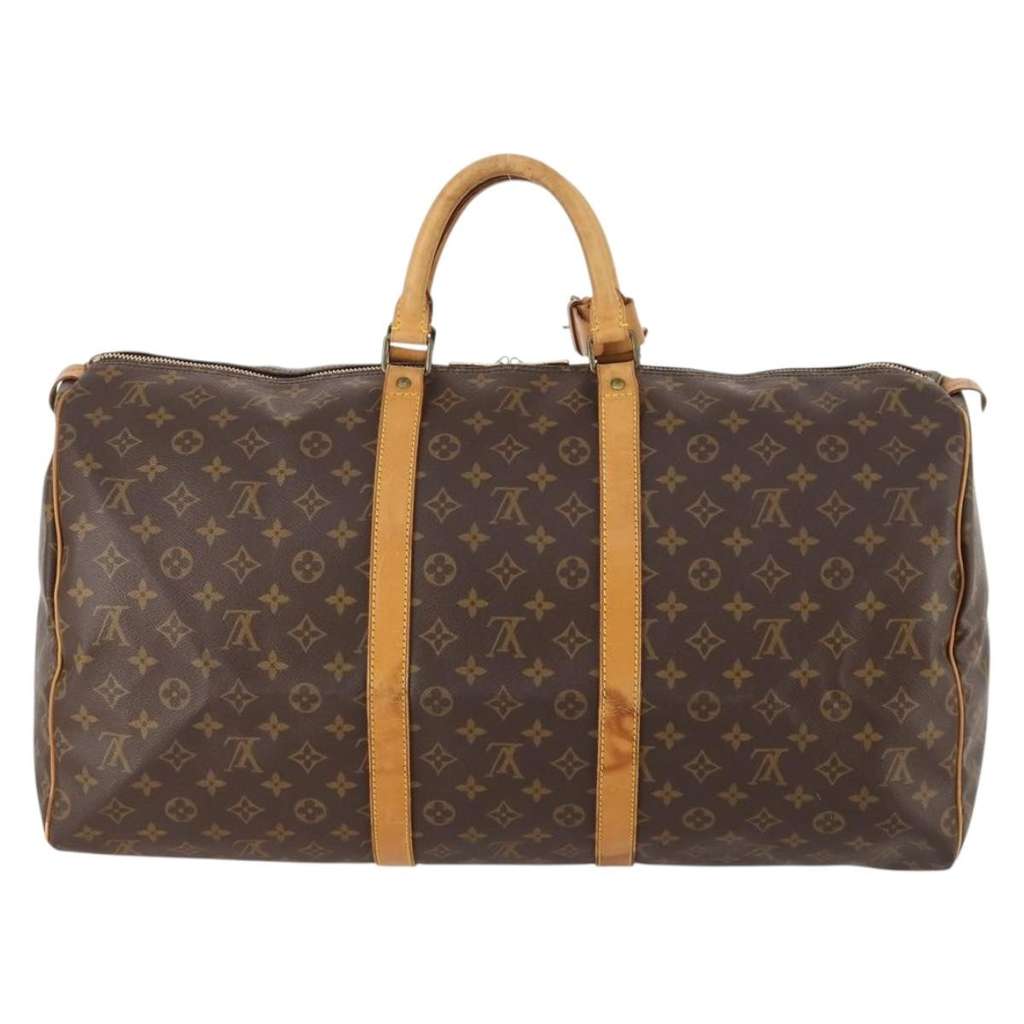 Louis Vuitton Keepall Bag Brown Canvas Fair condition - Back View