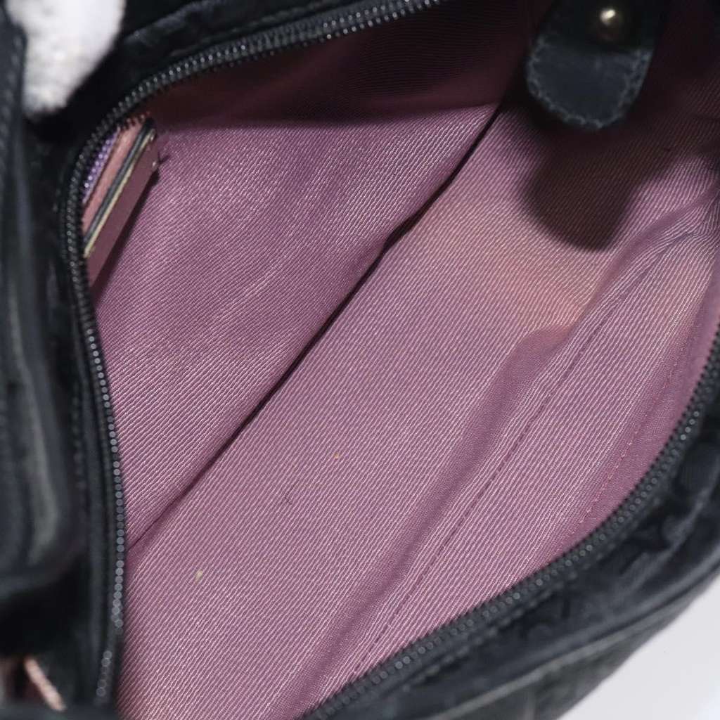 Salvatore Ferragamo Shoulder Bag Black Canvas Good condition - Box View