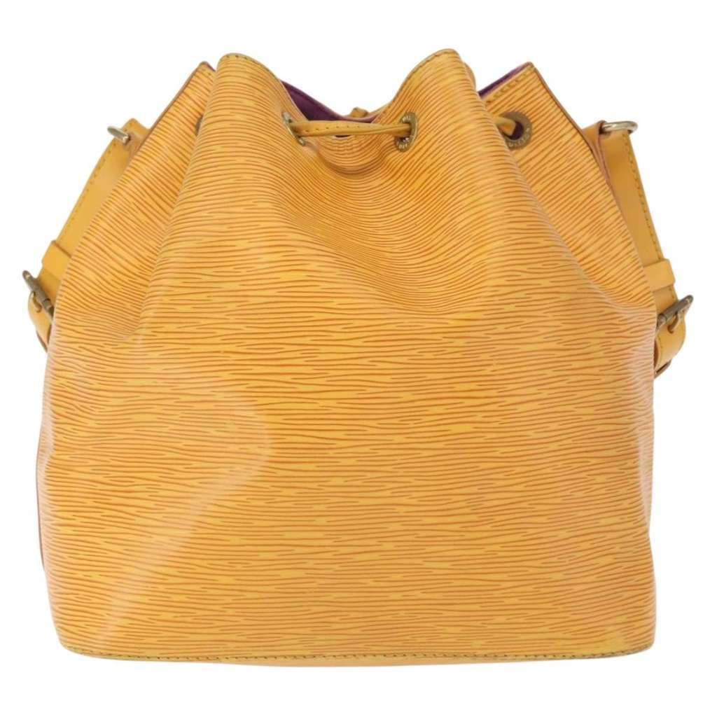 Louis Vuitton Petit Noe Handbag Yellow Leather Good condition - Back View