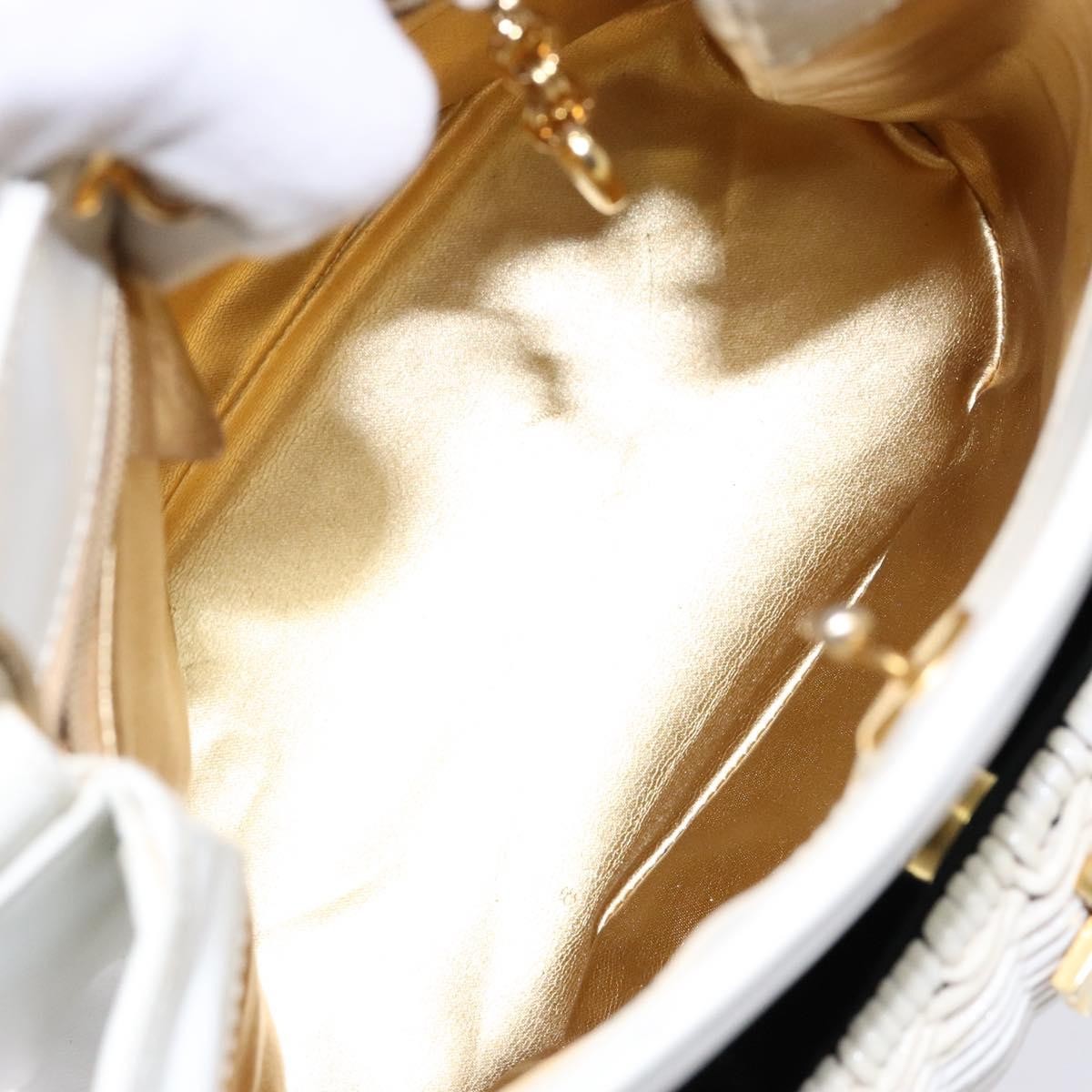 Salvatore Ferragamo Vintage Gancini Convertible Top Handle Bag White Leather Good condition - Box View