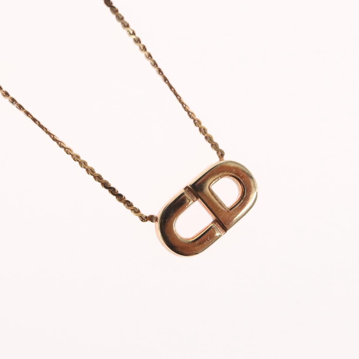 Christian Dior CD Logo necklace Gold Metal Good condition - Inside View
