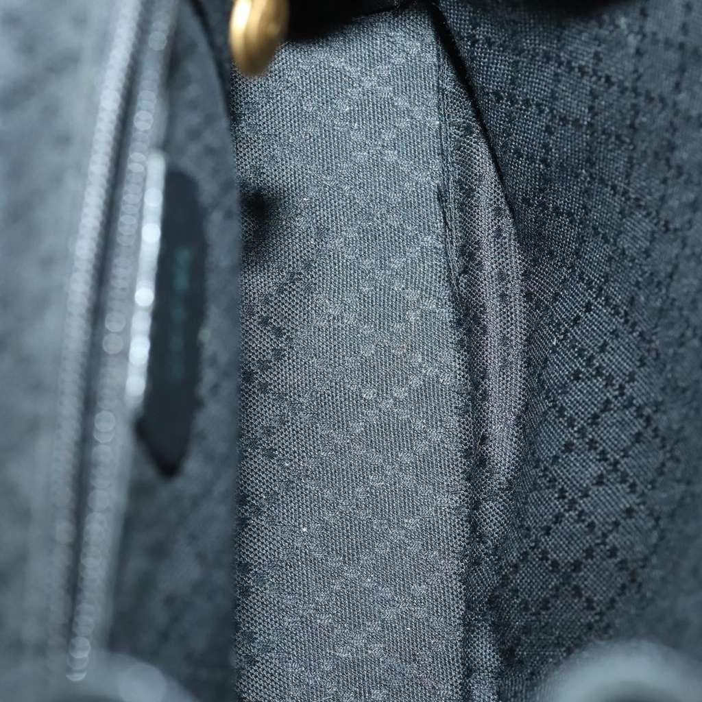 Gucci Gucci bamboo backpack Black Suede Fair condition - Box View