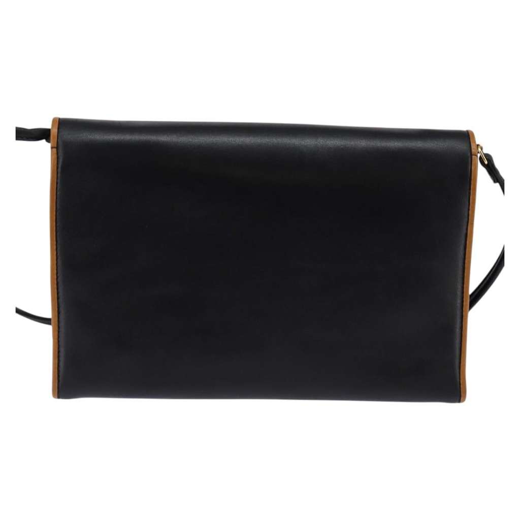 Celine Shoulder Bag Black Leather Good condition - Back View