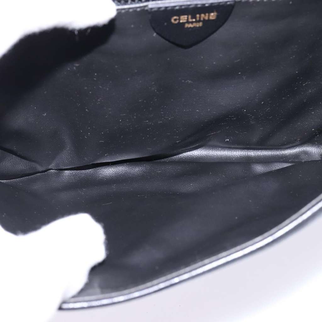 Celine Shoulder Bag Black Leather Good condition - Box View